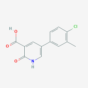 molecular formula C13H10ClNO3 B6390274 5-(4-Chloro-3-methylphenyl)-2-hydroxynicotinic acid CAS No. 1261984-29-5