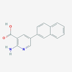 2-Amino-5-(naphthalen-2-YL)nicotinic acid