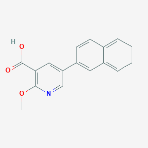 2-Methoxy-5-(naphthalen-2-YL)nicotinic acid