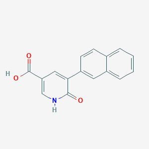 molecular formula C16H11NO3 B6390343 6-Hydroxy-5-(naphthalen-2-YL)nicotinic acid CAS No. 1261920-90-4