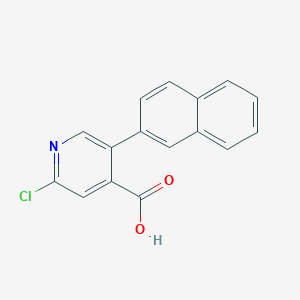 molecular formula C16H10ClNO2 B6390351 2-Chloro-5-(naphthalen-2-YL)isonicotinic acid CAS No. 1261935-00-5