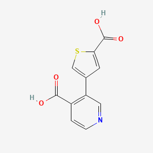 molecular formula C11H7NO4S B6390356 3-(2-CARBOXYTHIOPHENE-4-YL)ISONICOTINIC ACID CAS No. 1261890-65-6