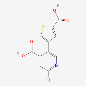 5-(5-Carboxythiophen-3-yl)-2-chloropyridine-4-carboxylic acid