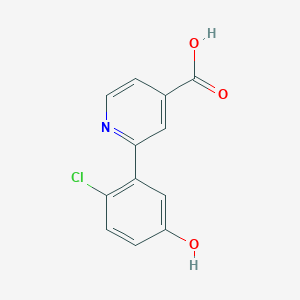 2-(2-Chloro-5-hydroxyphenyl)pyridine-4-carboxylic acid