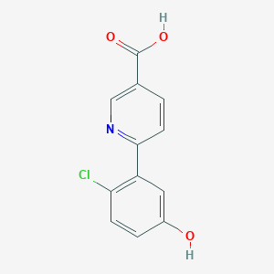 6-(2-Chloro-5-hydroxyphenyl)pyridine-3-carboxylic acid