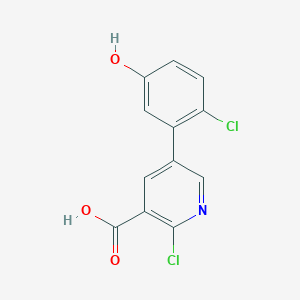 2-Chloro-5-(2-chloro-5-hydroxyphenyl)pyridine-3-carboxylic acid