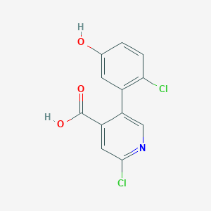 2-Chloro-5-(2-chloro-5-hydroxyphenyl)pyridine-4-carboxylic acid