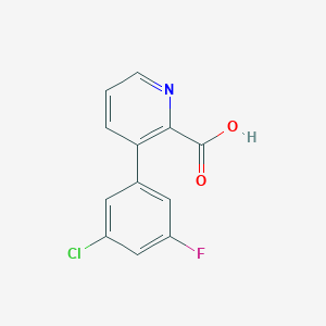 molecular formula C12H7ClFNO2 B6390456 3-(3-Chloro-5-fluorophenyl)picolinic acid CAS No. 1261890-88-3