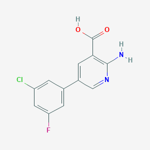 2-Amino-5-(3-chloro-5-fluorophenyl)pyridine-3-carboxylic acid