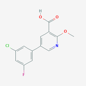 5-(3-Chloro-5-fluorophenyl)-2-methoxynicotinic acid, 95%