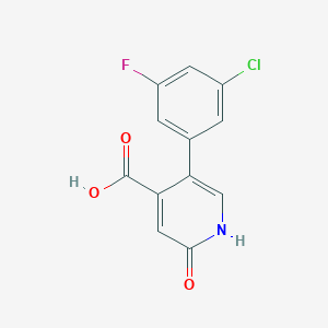 molecular formula C12H7ClFNO3 B6390492 MFCD18317713 CAS No. 1261921-81-6