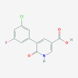 molecular formula C12H7ClFNO3 B6390500 MFCD18317714 CAS No. 1262006-43-8