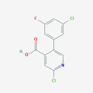 2-Chloro-5-(3-chloro-5-fluorophenyl)pyridine-4-carboxylic acid