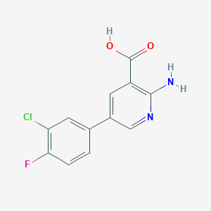 2-Amino-5-(3-chloro-4-fluorophenyl)pyridine-3-carboxylic acid