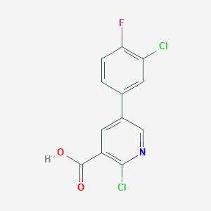 2-Chloro-5-(3-chloro-4-fluorophenyl)pyridine-3-carboxylic acid