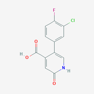 molecular formula C12H7ClFNO3 B6390587 MFCD18317728 CAS No. 1261909-86-7