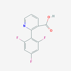 molecular formula C12H6F3NO2 B6390597 2-(2,4,6-Trifluorophenyl)pyridine-3-carboxylic acid CAS No. 1262000-75-8