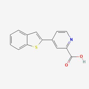 molecular formula C14H9NO2S B6390668 4-[Benzo(b)thiophen-2-yl]picolinic acid CAS No. 1261994-13-1