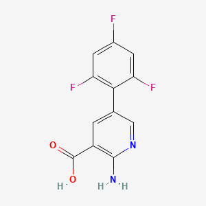 molecular formula C12H7F3N2O2 B6390671 2-Amino-5-(2,4,6-trifluorophenyl)pyridine-3-carboxylic acid CAS No. 1261904-77-1