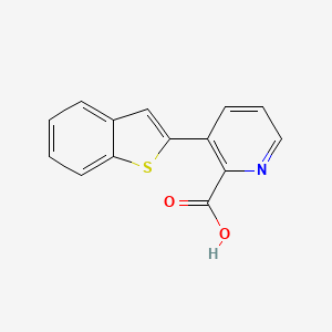 molecular formula C14H9NO2S B6390701 3-[Benzo(b)thiophen-2-yl]picolinic acid CAS No. 1261979-10-5