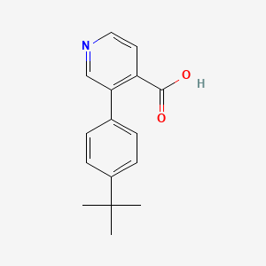 molecular formula C16H17NO2 B6390704 3-(4-T-Butylphenyl)isonicotinic acid CAS No. 1261950-24-6