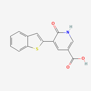 molecular formula C14H9NO3S B6390711 5-[Benzo(b)thiophen-2-yl]-6-hydroxynicotinic acid CAS No. 1261922-78-4