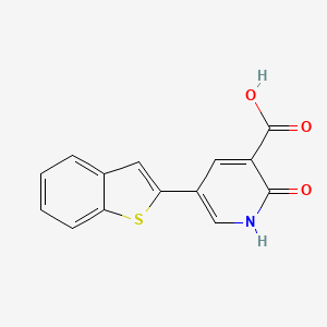 molecular formula C14H9NO3S B6390728 5-[Benzo(B)thiophen-2-YL]-2-hydroxynicotinic acid CAS No. 1261985-08-3