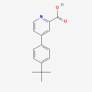 molecular formula C16H17NO2 B6390782 4-(4-t-Butylphenyl)picolinic acid CAS No. 1110656-49-9