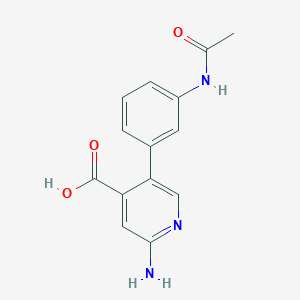 5-(3-Acetamidophenyl)-2-aminopyridine-4-carboxylic acid