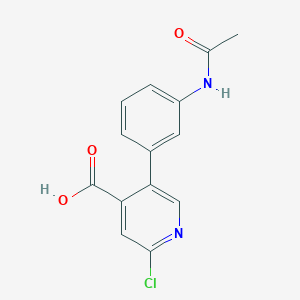 5-(3-Acetylaminophenyl)-2-chloroisonicotinic acid, 95%