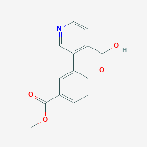 molecular formula C14H11NO4 B6390886 3-(3-Methoxycarbonylphenyl)isonicotinic acid CAS No. 1258622-83-1