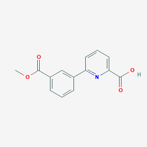 molecular formula C14H11NO4 B6390912 6-(3-Methoxycarbonylphenyl)picolinic acid CAS No. 1261905-04-7