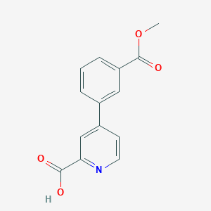 molecular formula C14H11NO4 B6390915 4-(3-Methoxycarbonylphenyl)picolinic acid CAS No. 1258625-63-6