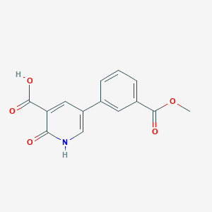 molecular formula C14H11NO5 B6390934 2-Hydroxy-5-(3-methoxycarbonylphenyl)nicotinic acid CAS No. 1261905-19-4