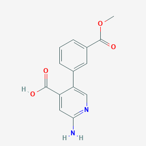 molecular formula C14H12N2O4 B6390942 MFCD18317807 CAS No. 1261955-22-9