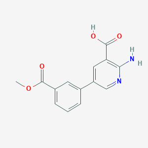 2-Amino-5-(3-methoxycarbonylphenyl)nicotinic acid