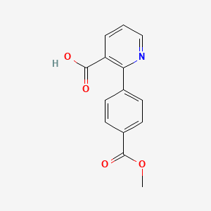 molecular formula C14H11NO4 B6390993 2-(4-Methoxycarbonylphenyl)nicotinic acid CAS No. 1258634-87-5