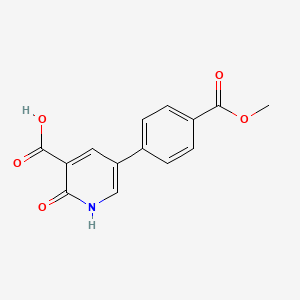 molecular formula C14H11NO5 B6391003 2-Hydroxy-5-(4-methoxycarbonylphenyl)nicotinic acid CAS No. 1261960-02-4