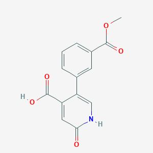 2-Hydroxy-5-(3-methoxycarbonylphenyl)isonicotinic acid