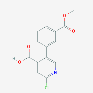 2-Chloro-5-(3-methoxycarbonylphenyl)isonicotinic acid