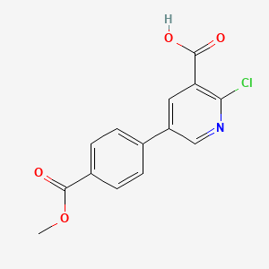 2-Chloro-5-(4-methoxycarbonylphenyl)nicotinic acid