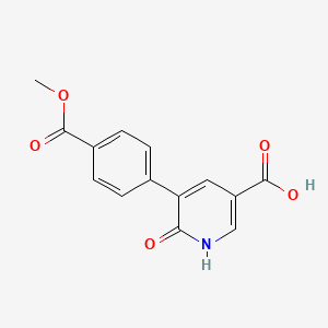 molecular formula C14H11NO5 B6391029 6-Hydroxy-5-(4-methoxycarbonylphenyl)nicotinic acid CAS No. 1262006-59-6