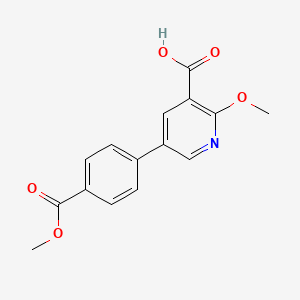 5-(4-Methoxycarbonylphenyl)-2-methoxynicotinic acid