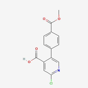 2-Chloro-5-(4-methoxycarbonylphenyl)isonicotinic acid