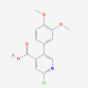 2-CHLORO-5-(3,4-DIMETHOXYPHENYL)ISONICOTINIC ACID