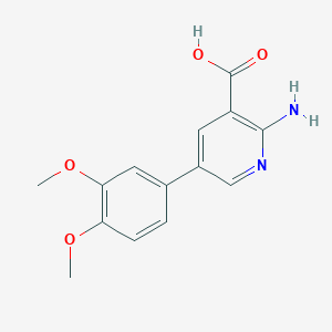 2-Amino-5-(3,4-dimethoxyphenyl)pyridine-3-carboxylic acid