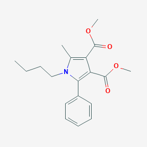 molecular formula C19H23NO4 B063915 1H-Pyrrole-3,4-dicarboxylic acid, 1-butyl-2-methyl-5-phenyl-, dimethyl ester CAS No. 162151-94-2