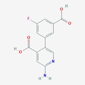 2-AMINO-5-(3-CARBOXY-5-FLUOROPHENYL)ISONICOTINIC ACID