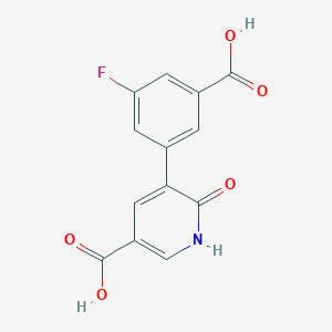 5-(3-Carboxy-5-fluorophenyl)-6-hydroxynicotinic acid