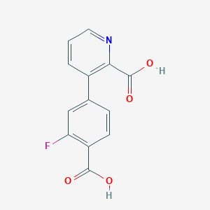 3-(4-Carboxy-3-fluorophenyl)picolinic acid